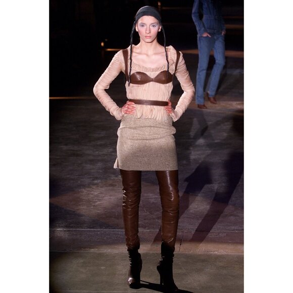 Alexander McQueen Dresses & Skirts - ALEXANDER MCQUEEN Fall 2002 Runway Wool Buckle Skirt